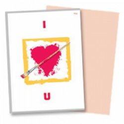 כרטיס ברכה  I LOVE YOU
